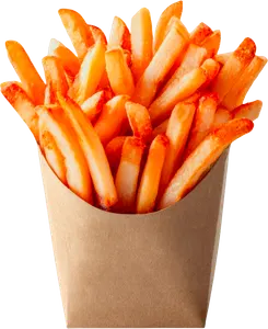 mit Süßkartoffel-Pommes